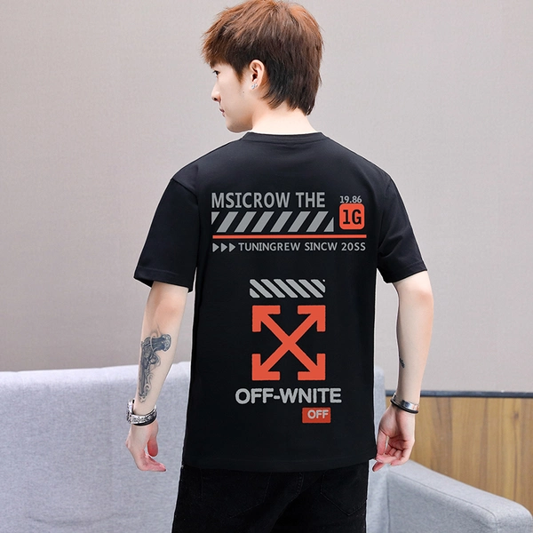 夏季短袖纯棉t恤新款潮流宽松半袖卡通印花体恤