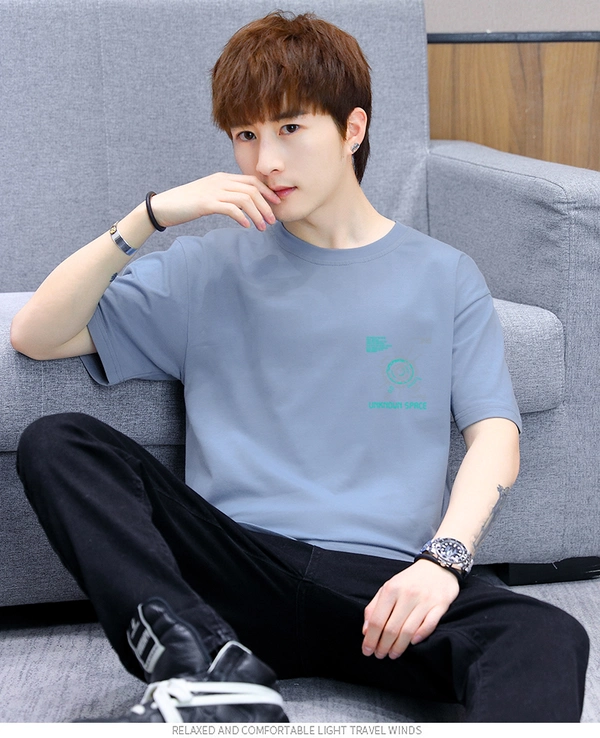 纯棉男士短袖t恤夏季潮流百搭半袖宽松体恤