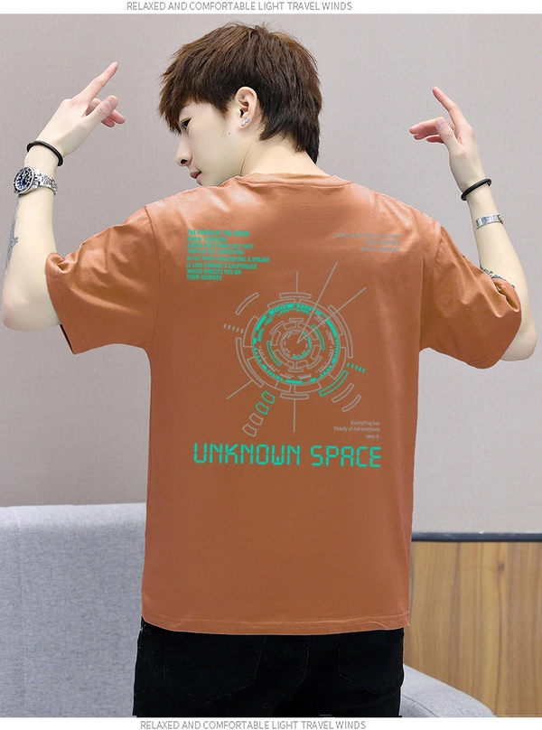 纯棉男士短袖t恤夏季潮流百搭半袖宽松体恤