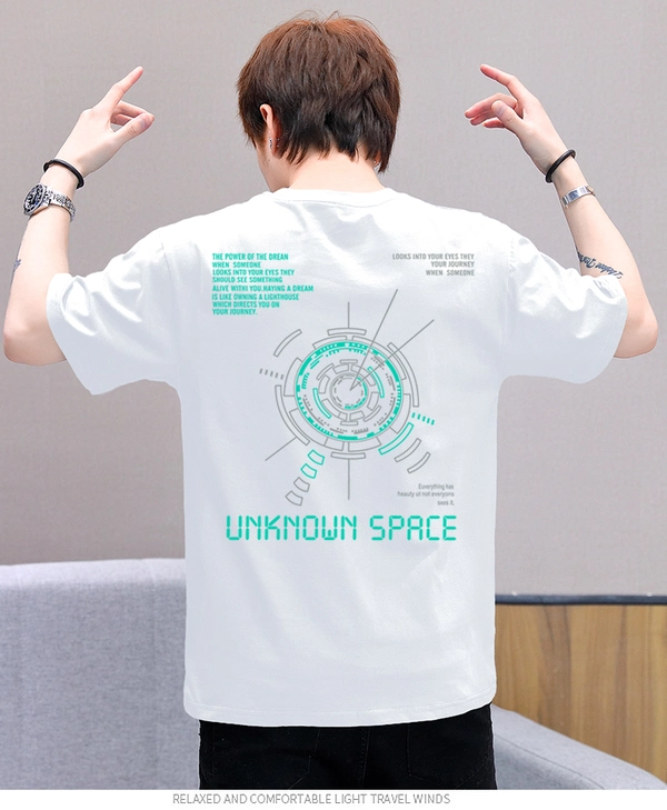 纯棉男士短袖t恤夏季潮流百搭半袖宽松体恤