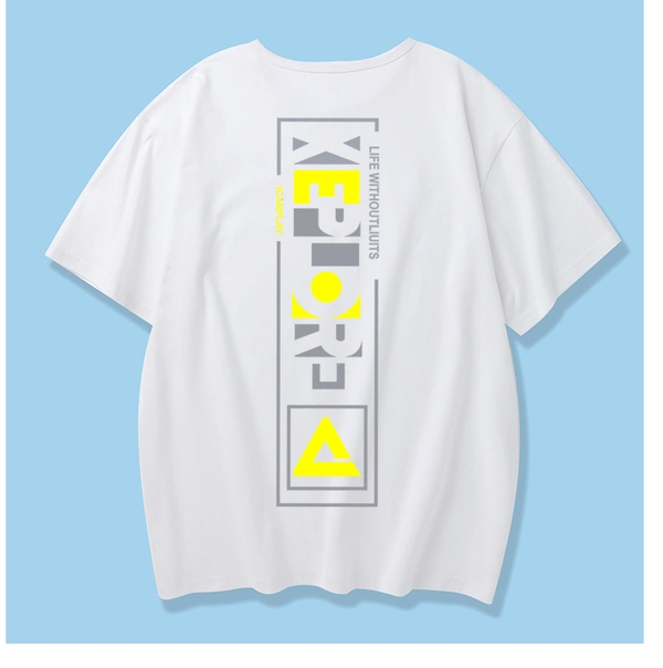 短袖t恤男装全棉半袖宽松前后花上衣潮流