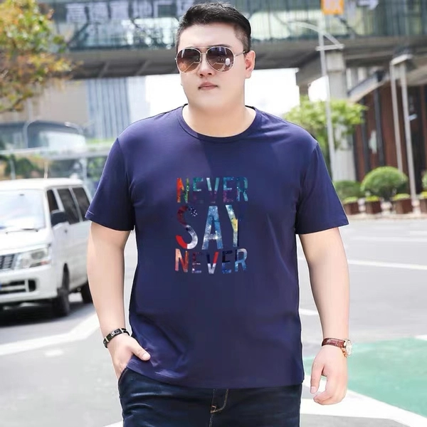 地摊货源男装大码拉架纯棉肥佬版短袖T恤夏装男士外贸尾货
