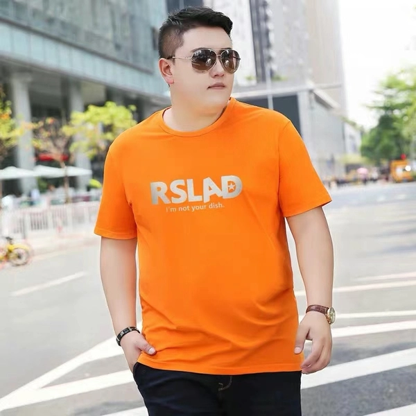 地摊货源男装大码拉架纯棉肥佬版短袖T恤夏装男士外贸尾货