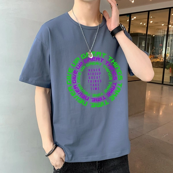 纯棉短袖T恤夏季新款男装潮牌宽松休闲半袖体恤衫