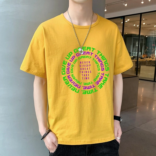 纯棉短袖T恤夏季新款男装潮牌宽松休闲半袖体恤衫