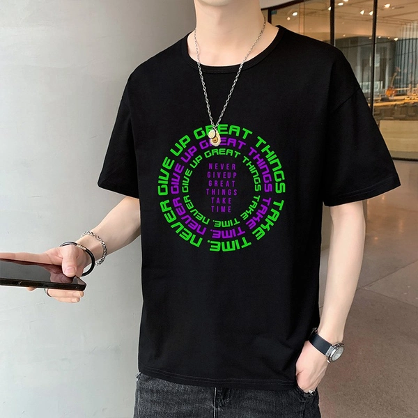 纯棉短袖T恤夏季新款男装潮牌宽松休闲半袖体恤衫