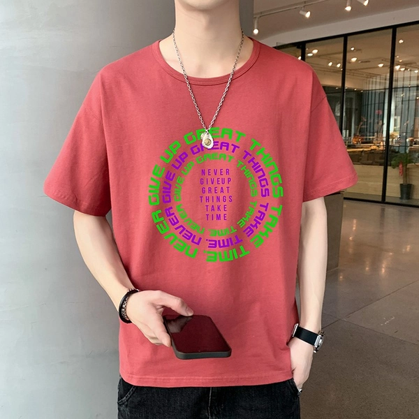 纯棉短袖T恤夏季新款男装潮牌宽松休闲半袖体恤衫