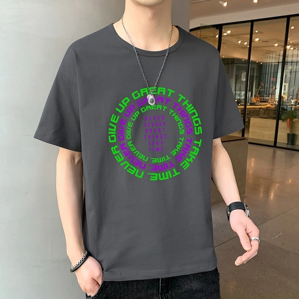 纯棉短袖T恤夏季新款男装潮牌宽松休闲半袖体恤衫