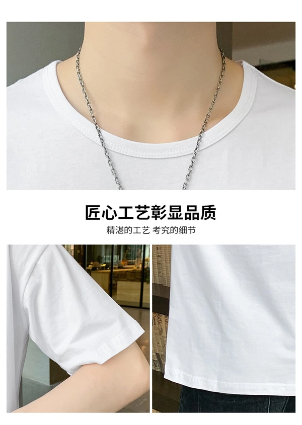 纯棉短袖T恤夏季新款男装潮牌宽松休闲半袖体恤衫