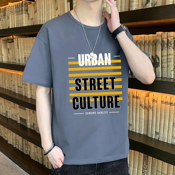 夏季潮大码男装t恤纯棉短袖宽松圆领胖大码T恤衫