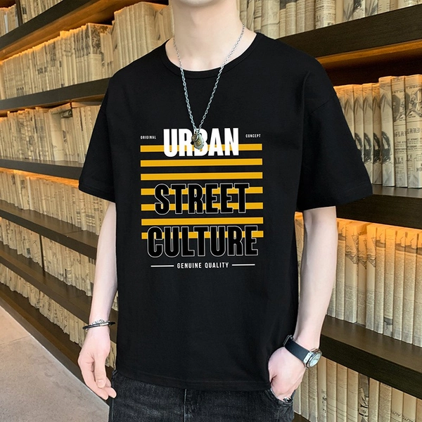 夏季潮大码男装t恤纯棉短袖宽松圆领胖大码T恤衫