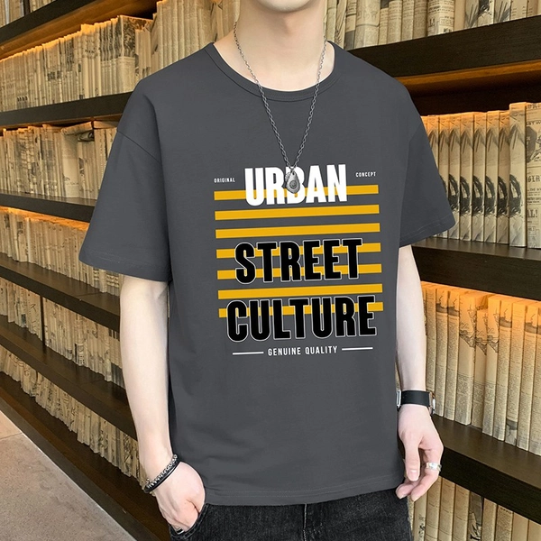 夏季潮大码男装t恤纯棉短袖宽松圆领胖大码T恤衫