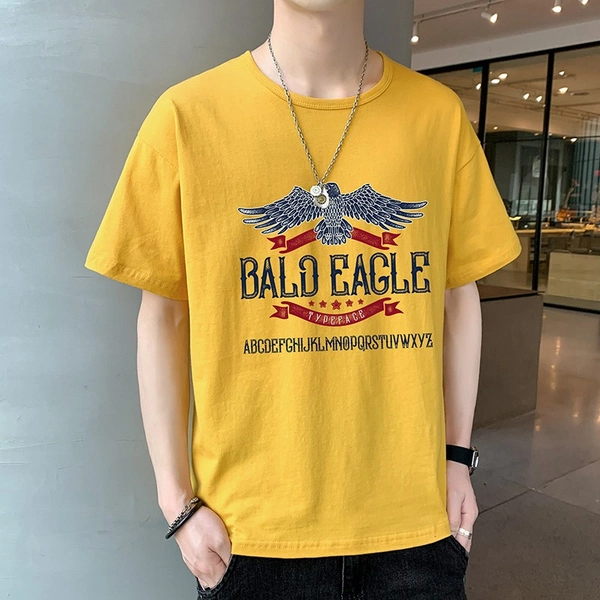 全棉短袖t恤男士新款夏季男装宽松潮流半袖体恤