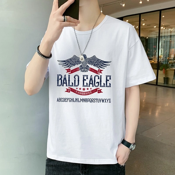 全棉短袖t恤男士新款夏季男装宽松潮流半袖体恤