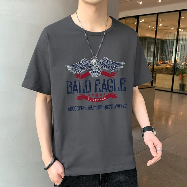 全棉短袖t恤男士新款夏季男装宽松潮流半袖体恤